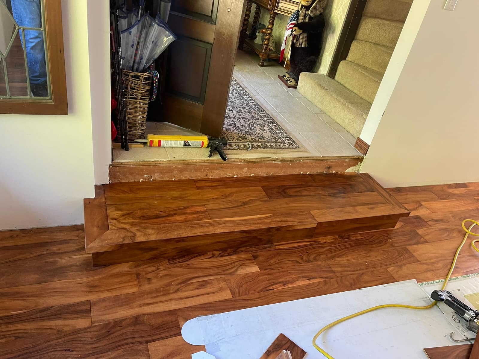 Acacia prefinished hardwood flooring installed in a Metro Vancouver home