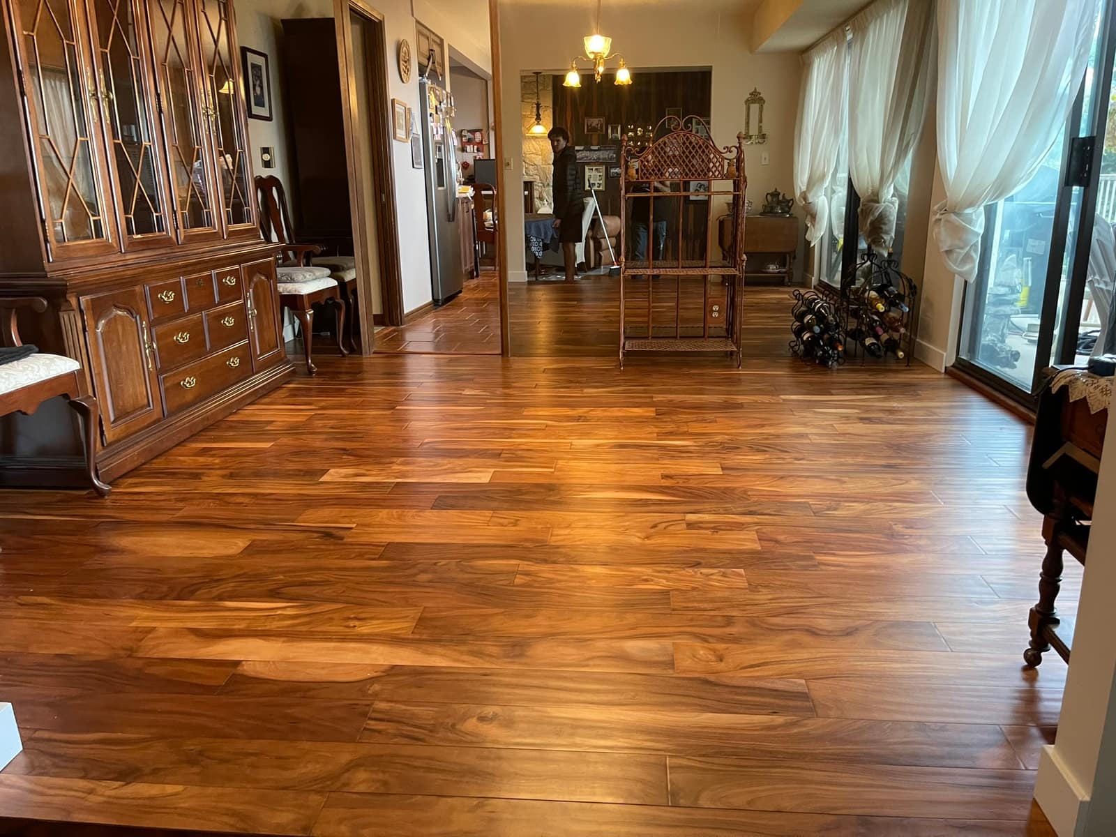 Acacia prefinished hardwood flooring installed in a Metro Vancouver home