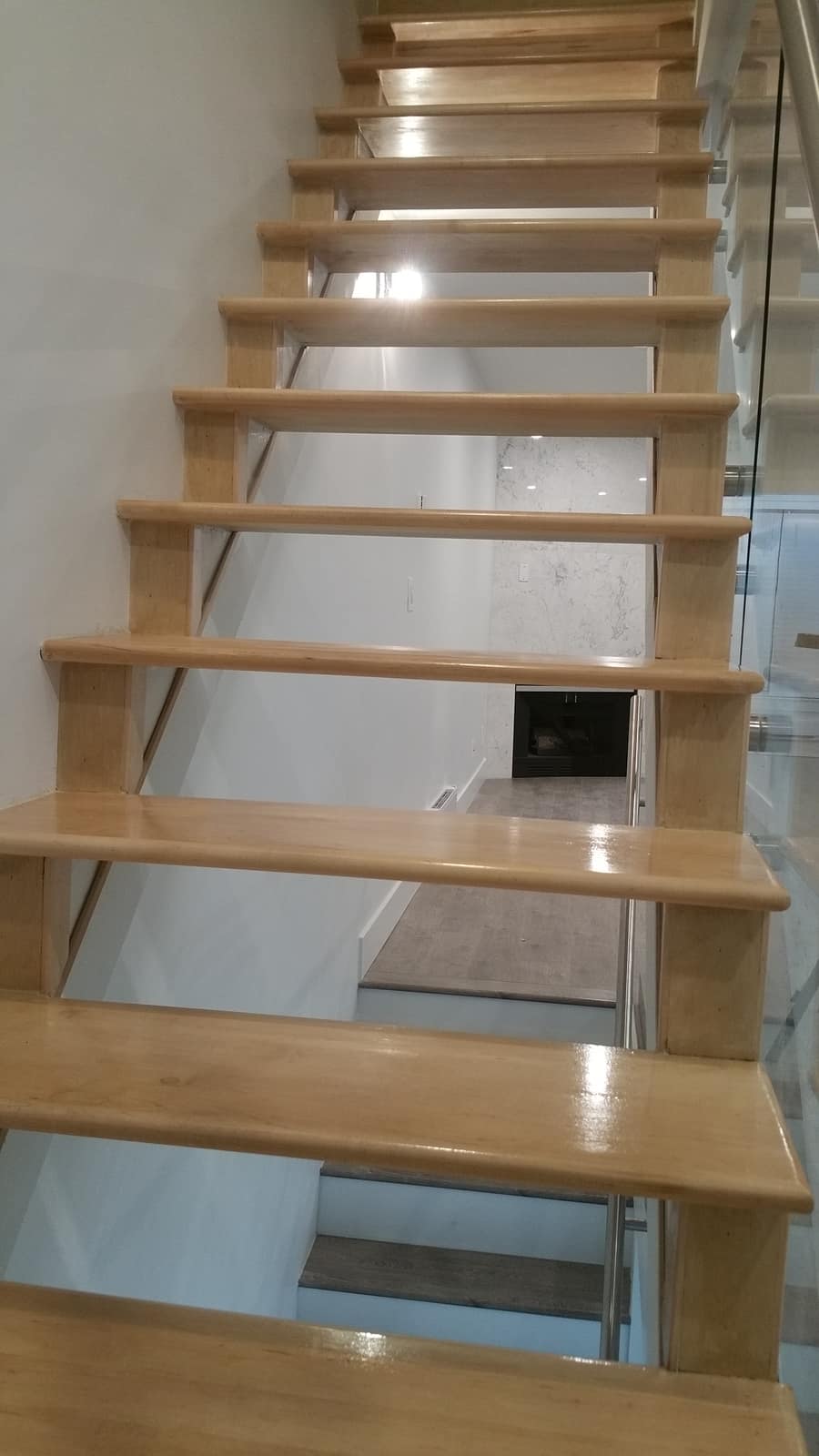 Hardwood stairs installed in a Vancouver home