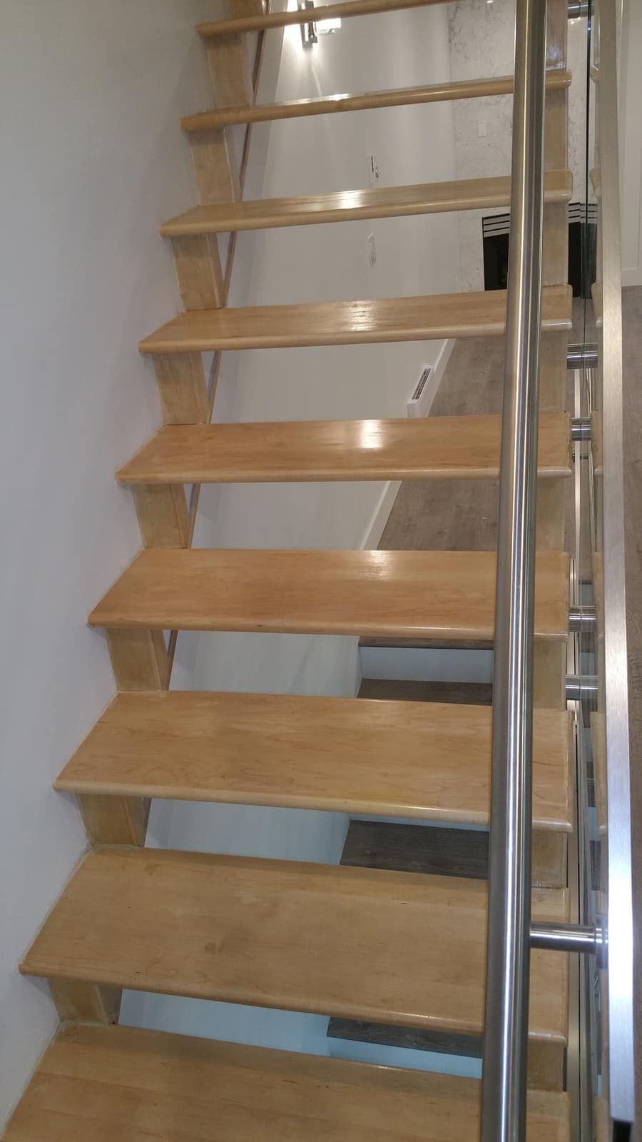 Hardwood stairs installed in a Vancouver home