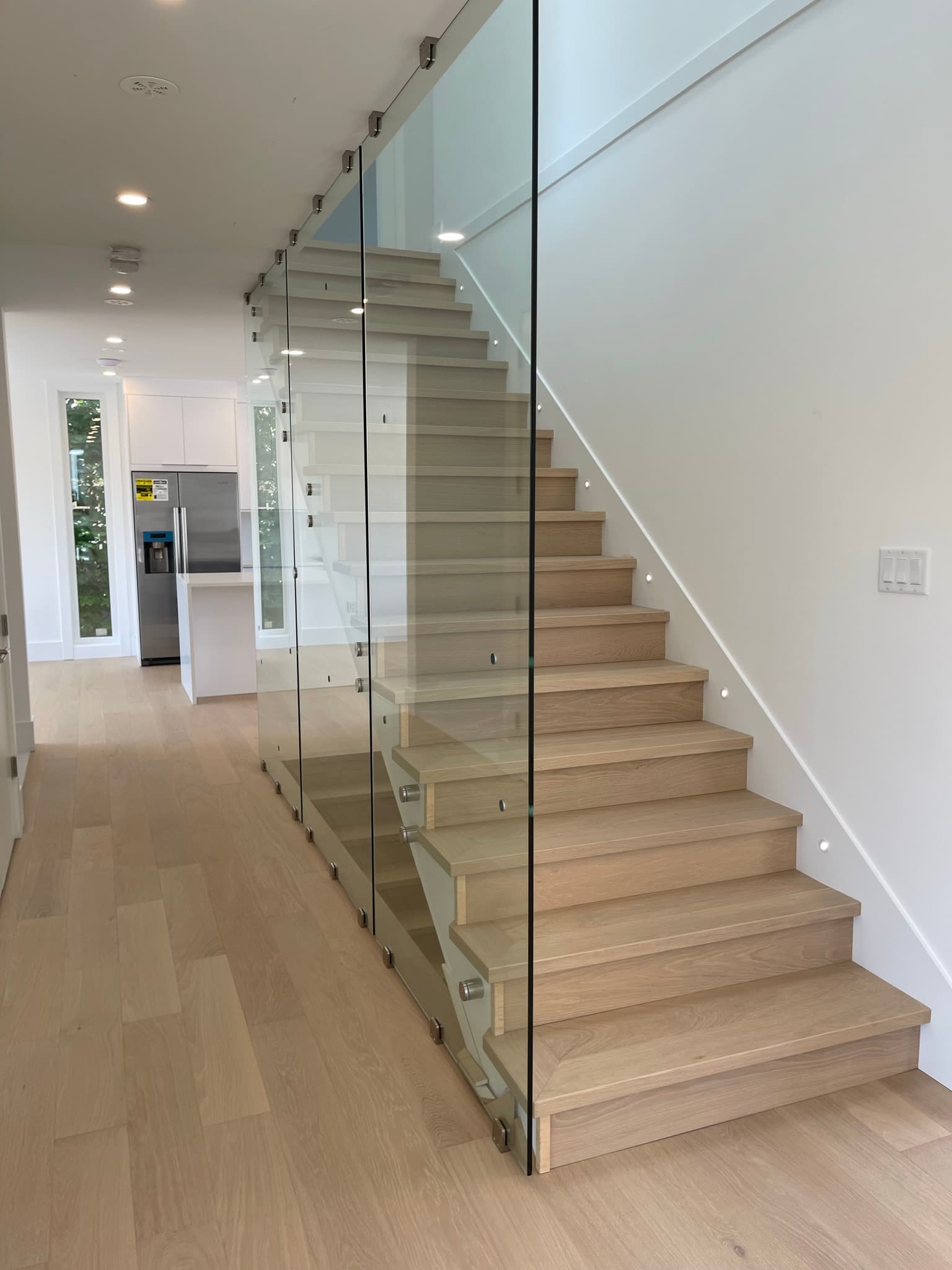 Hardwood stairs installed in a West Vancouver home