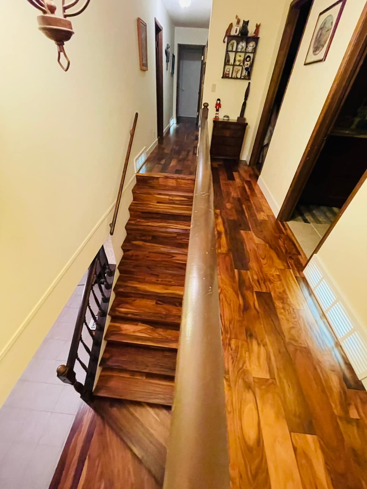 Hardwood stairs installed in a West Vancouver home