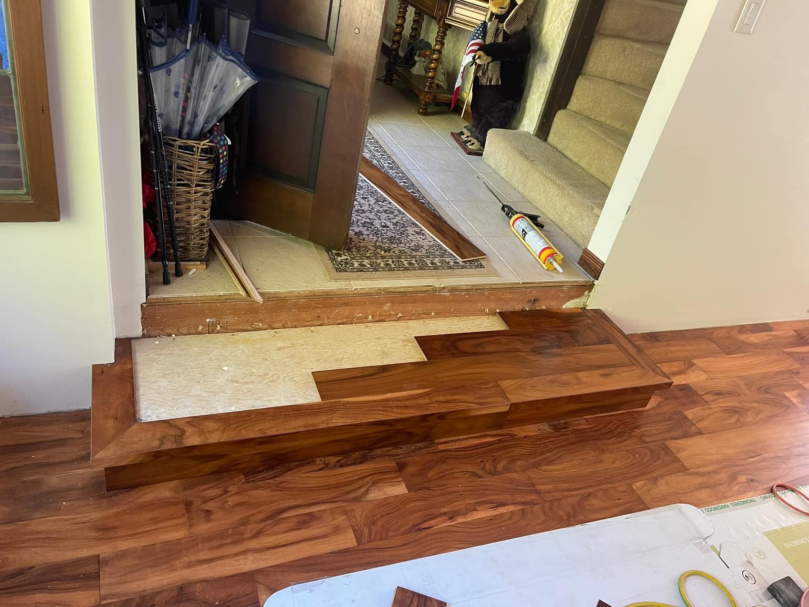 Hardwood stairs installed in a West Vancouver home