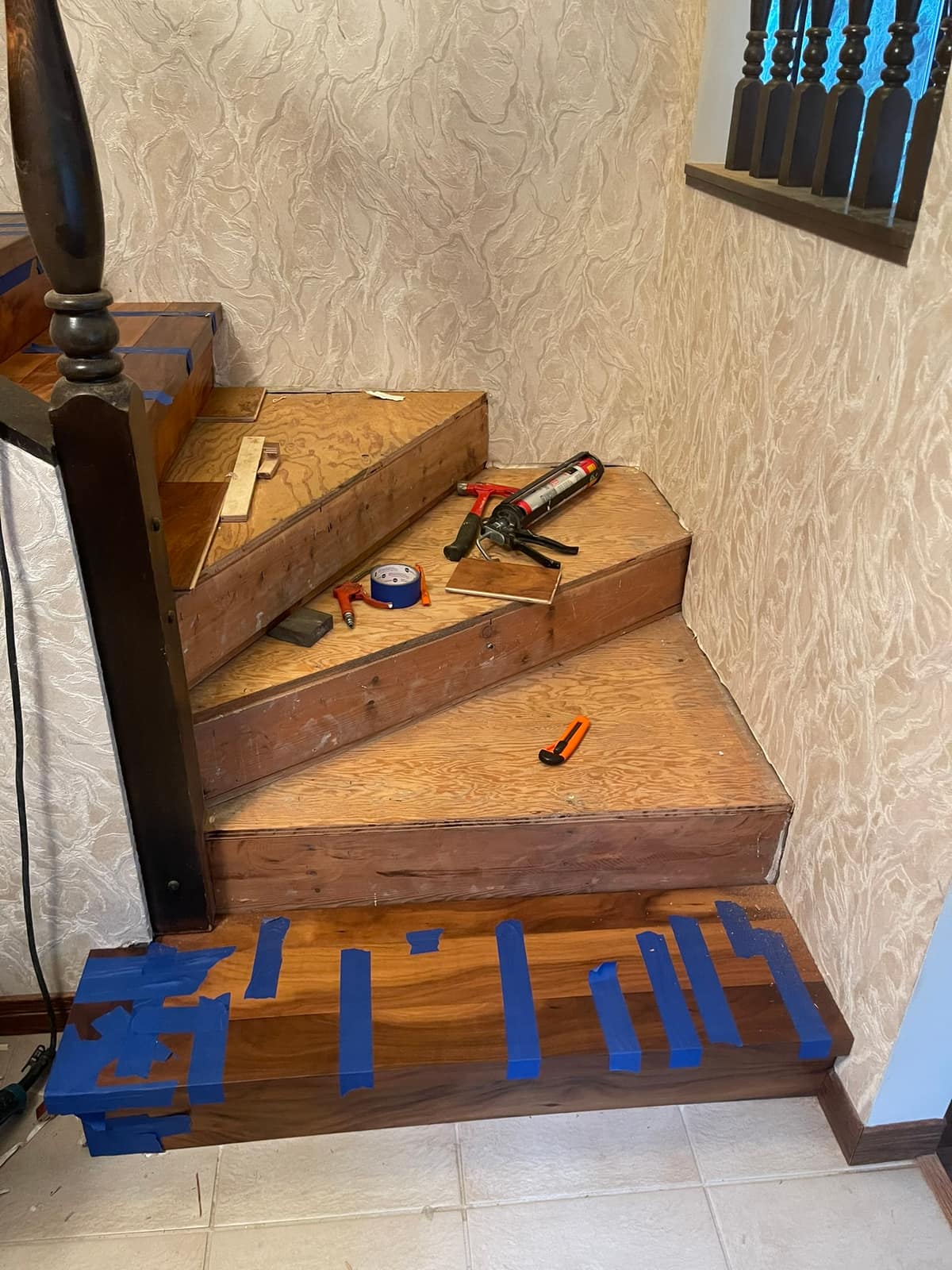 Hardwood stairs installed in a West Vancouver home