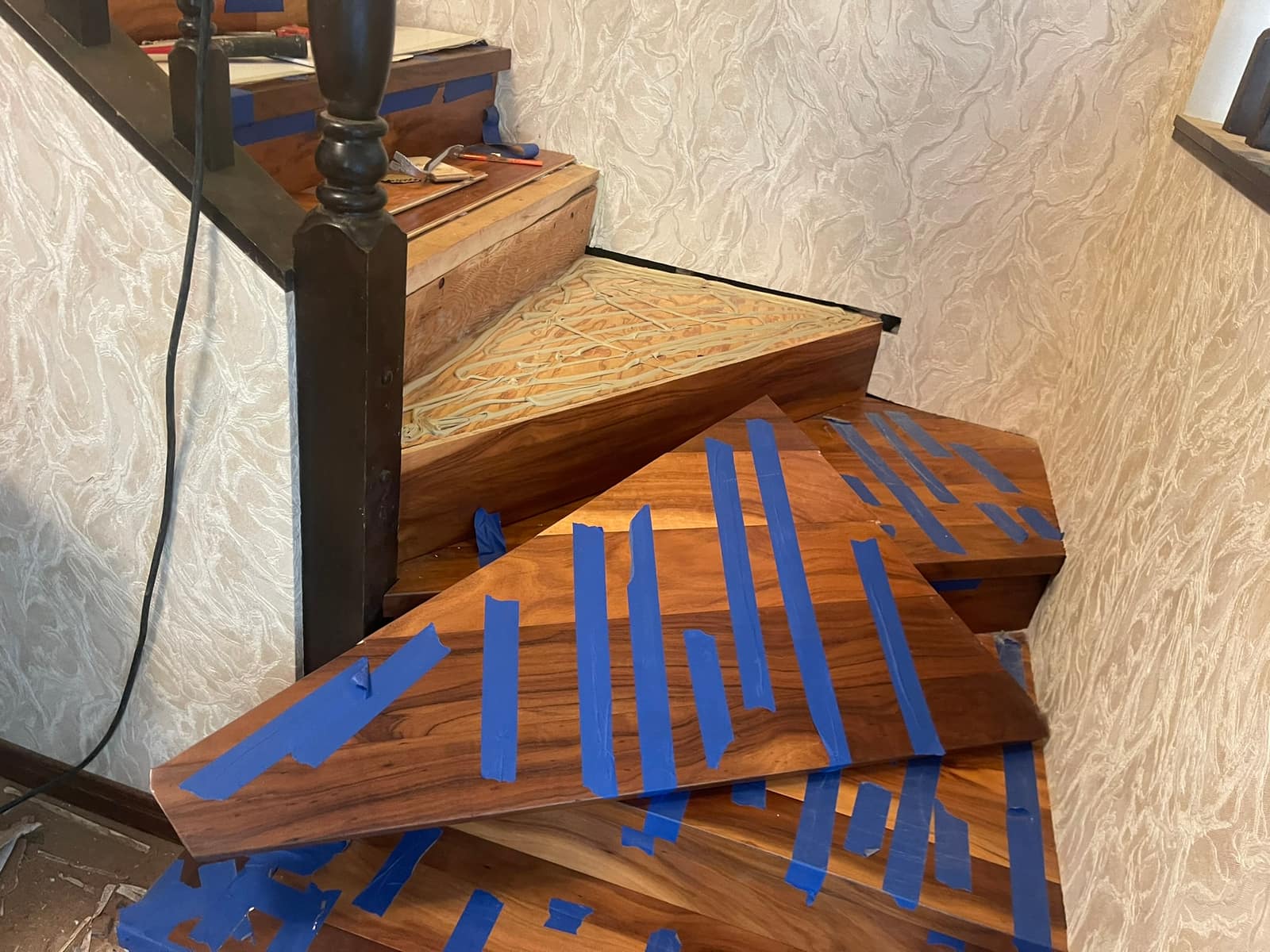 Hardwood stairs installed in a West Vancouver home