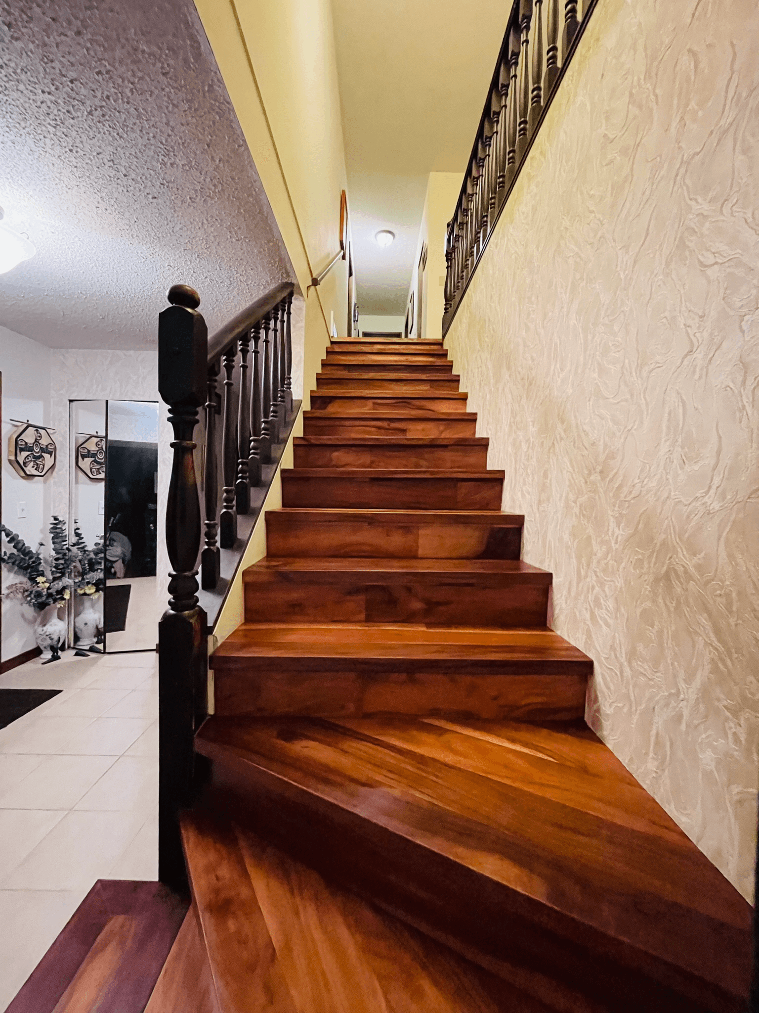 Hardwood stairs installed in a West Vancouver home