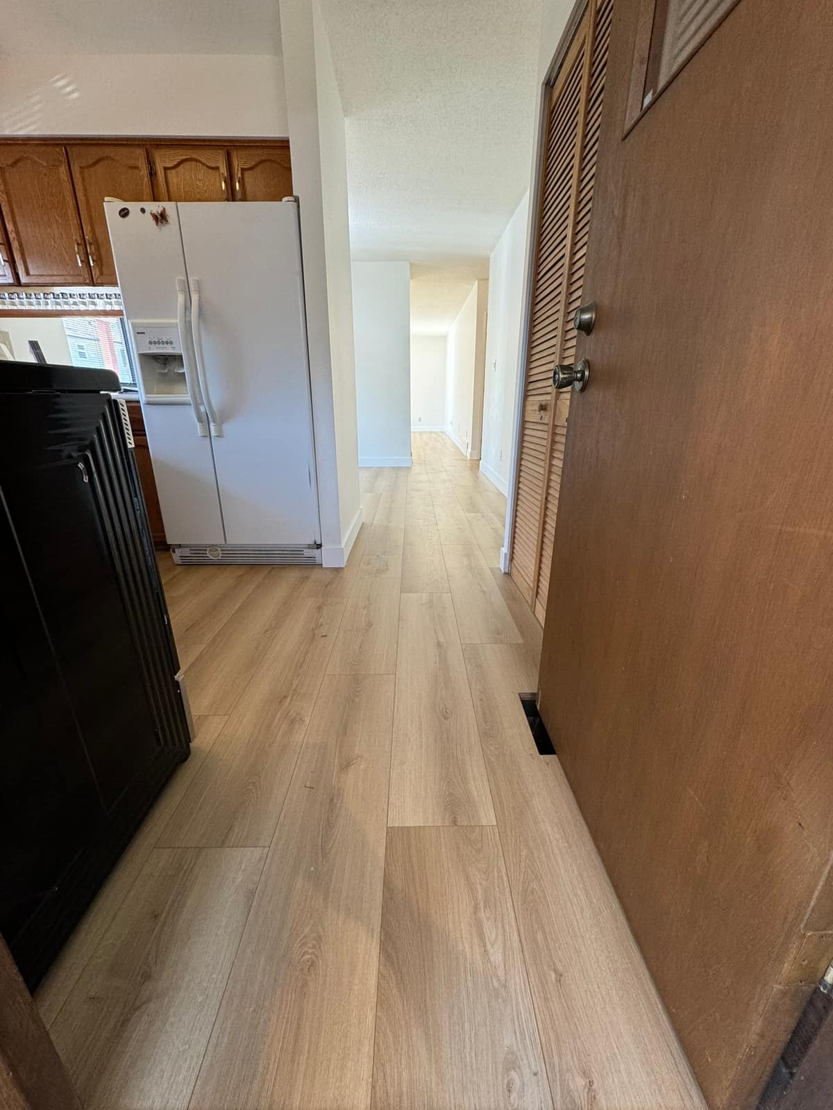 Laminate flooring installed in a Burnaby home