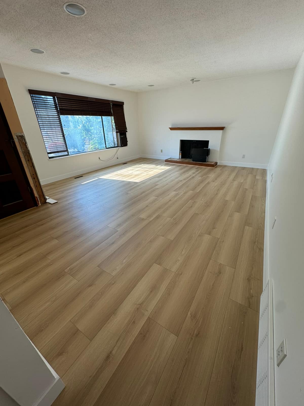 Laminate flooring installed in a Burnaby home