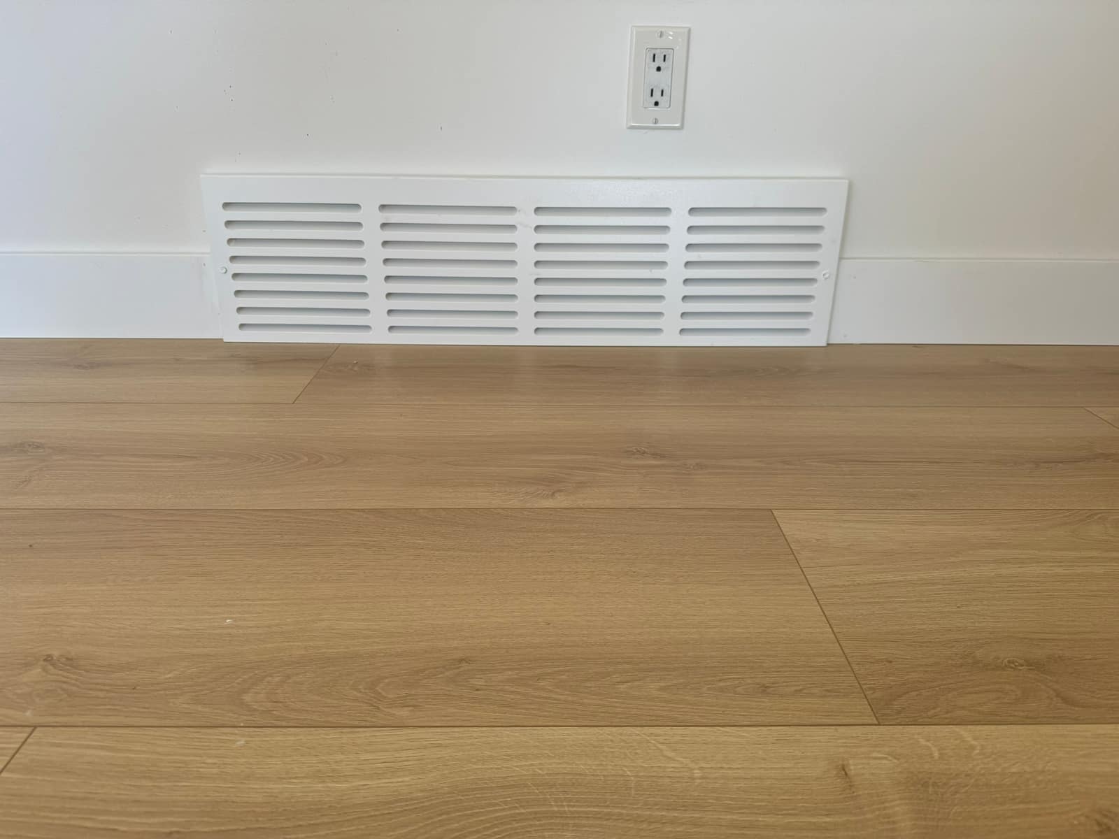 Laminate flooring installed in a Burnaby home