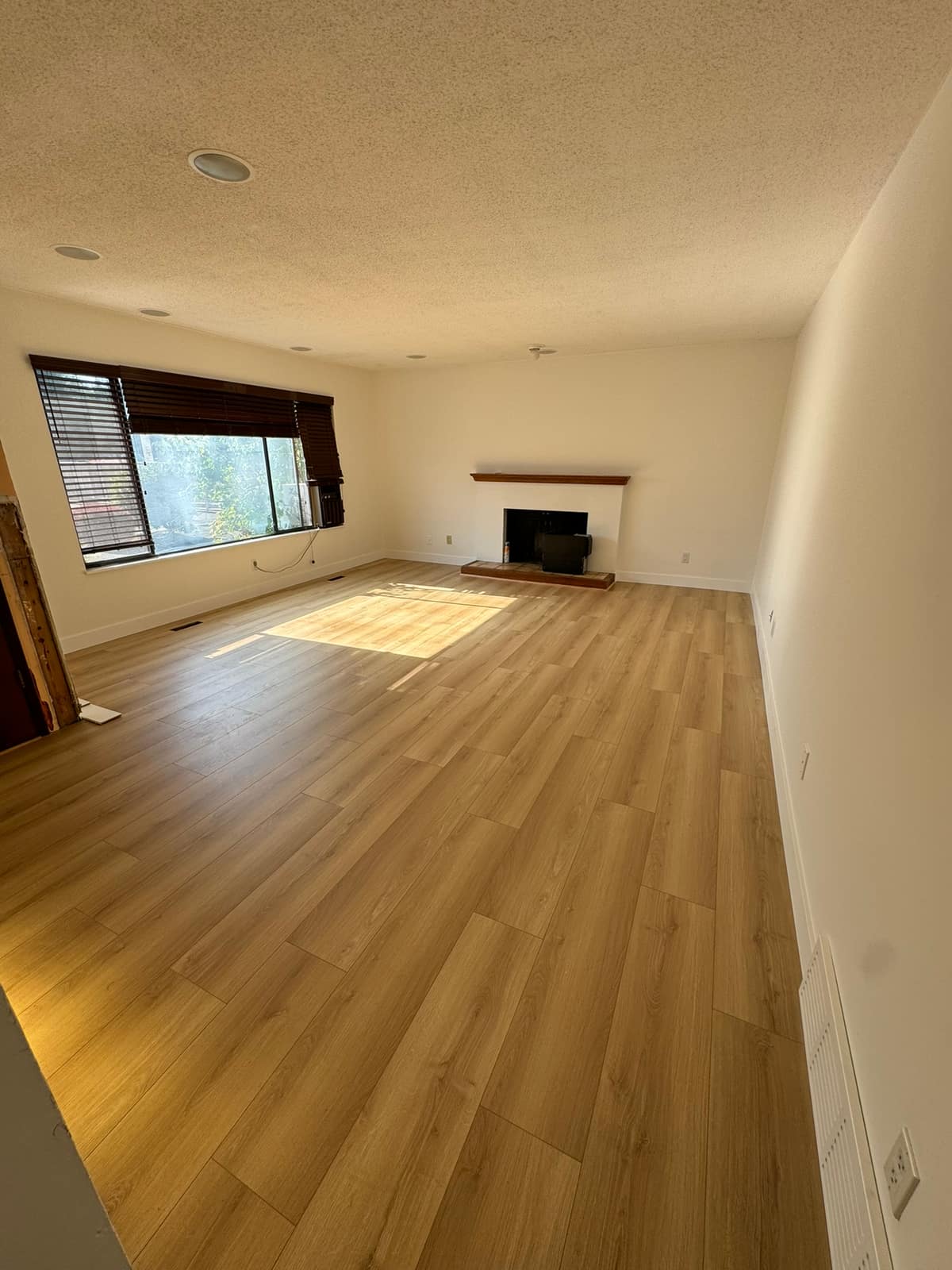 Laminate flooring installed in a Burnaby home