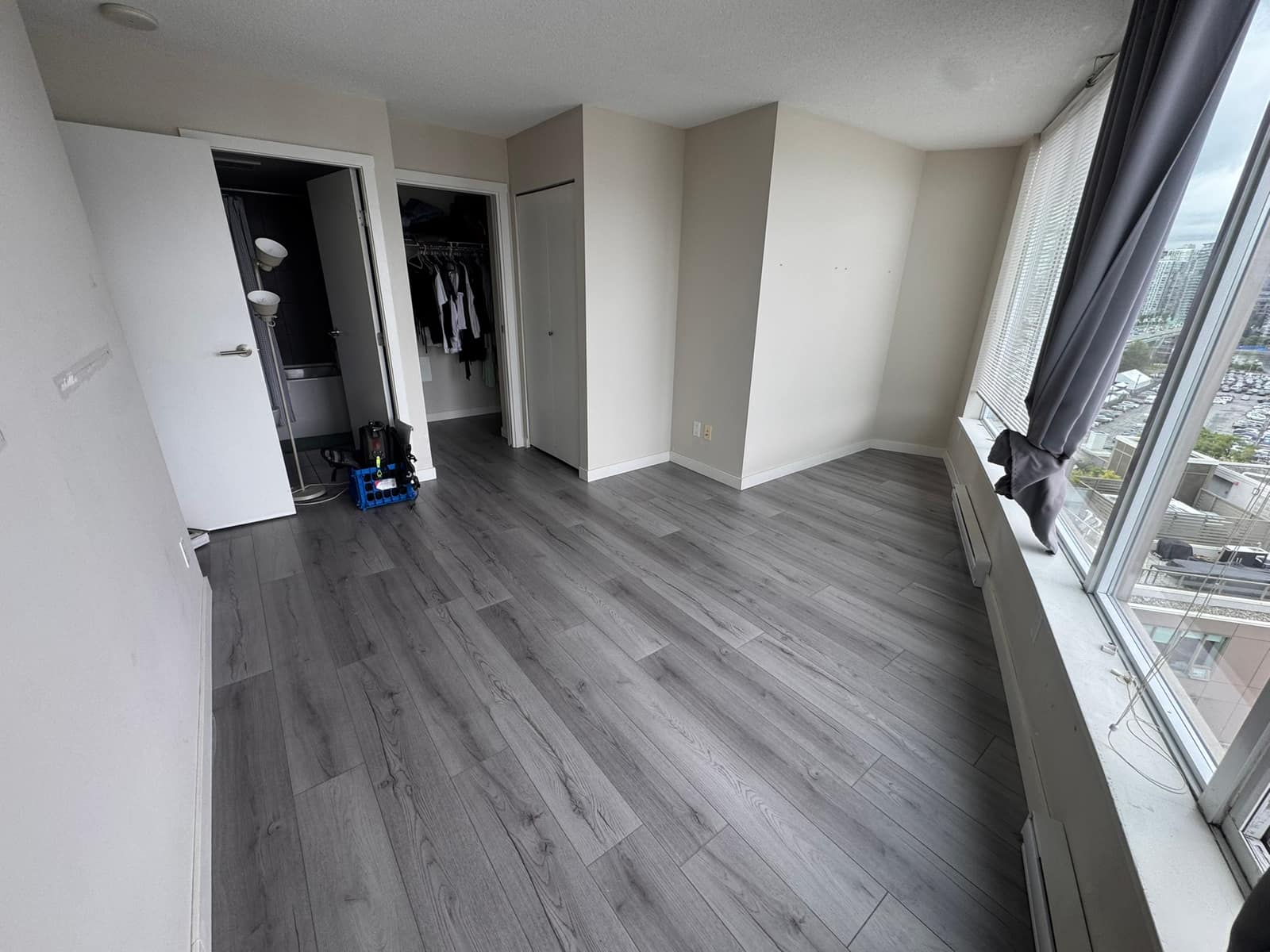 Laminate flooring installed in a downtown Vancouver condo
