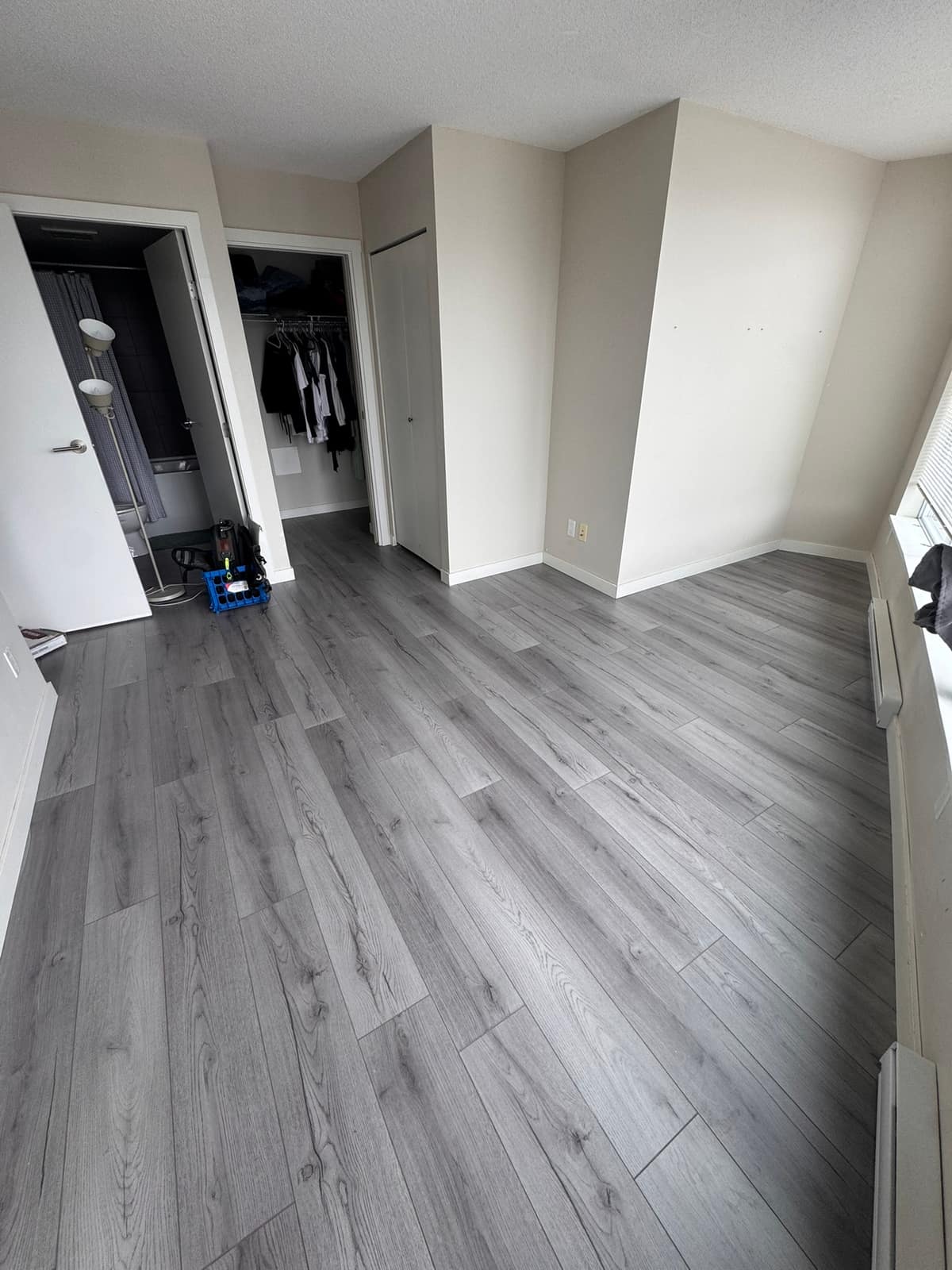 Laminate flooring installed in a downtown Vancouver condo