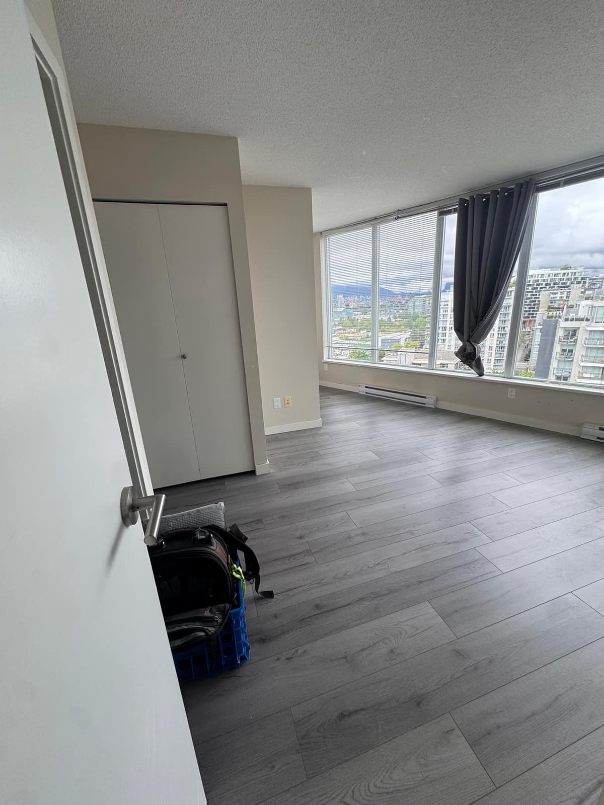 Laminate flooring installed in a downtown Vancouver condo