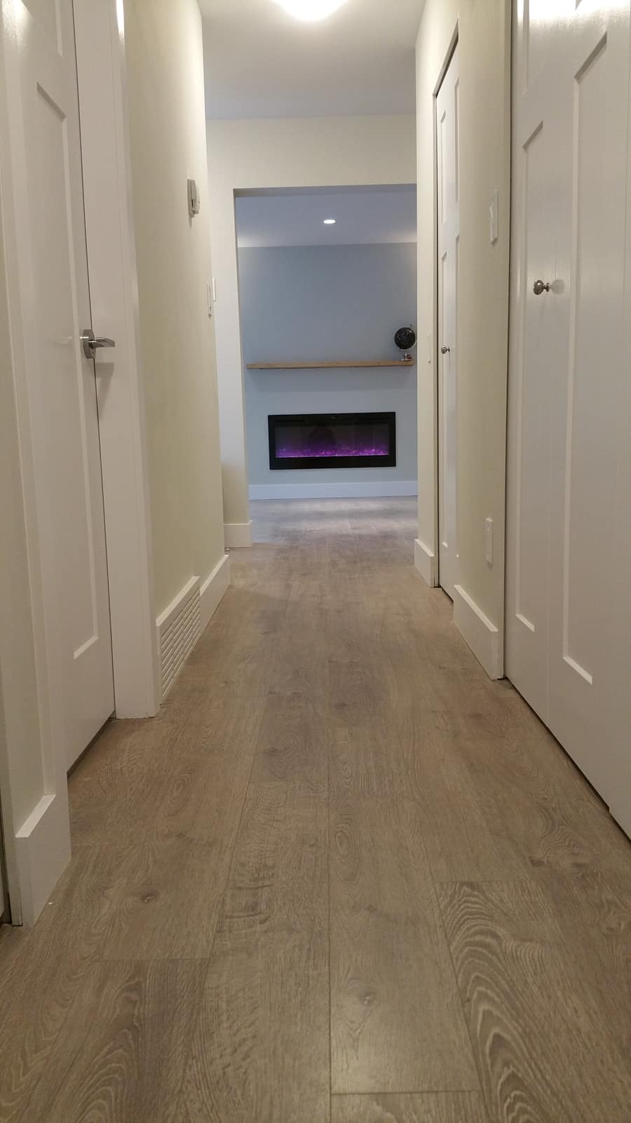 Laminate flooring installed in a Maple Ridge home