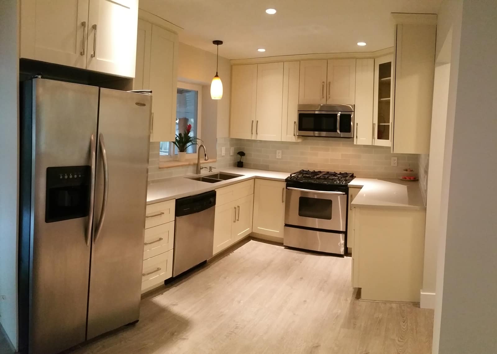 Laminate flooring installed in a Maple Ridge home