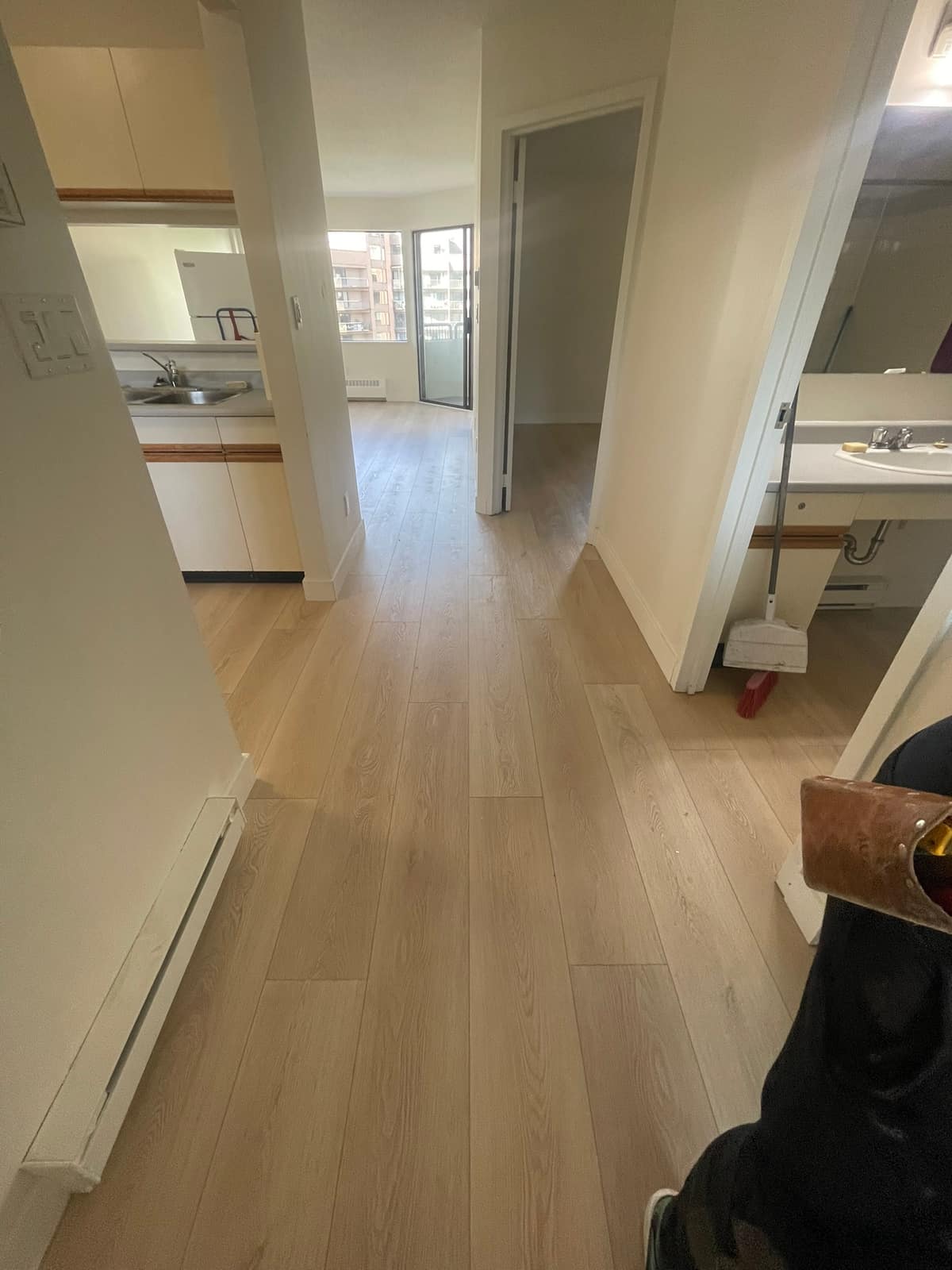 Laminate flooring installed in a Vancouver home