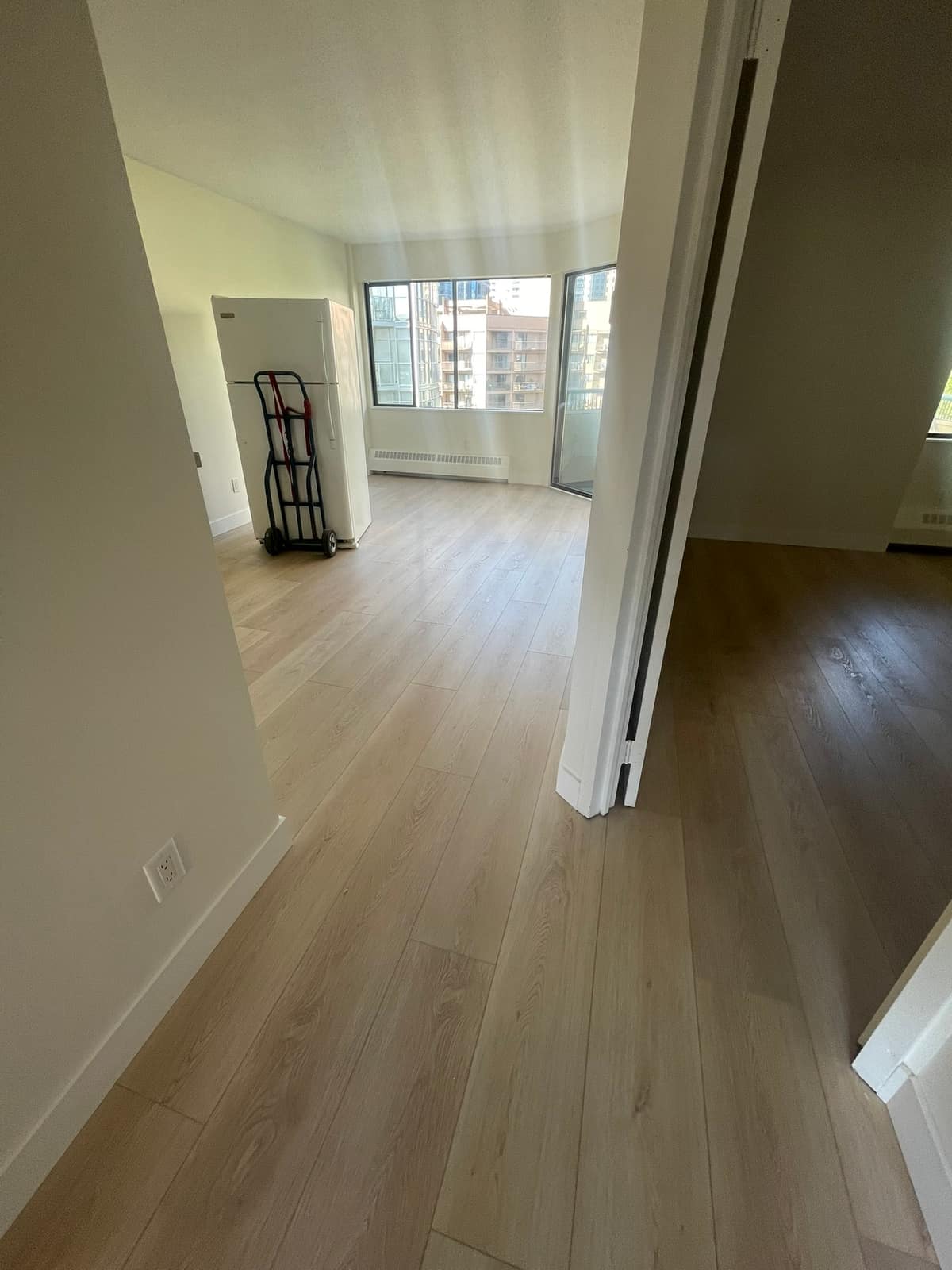 Laminate flooring installed in a Vancouver home