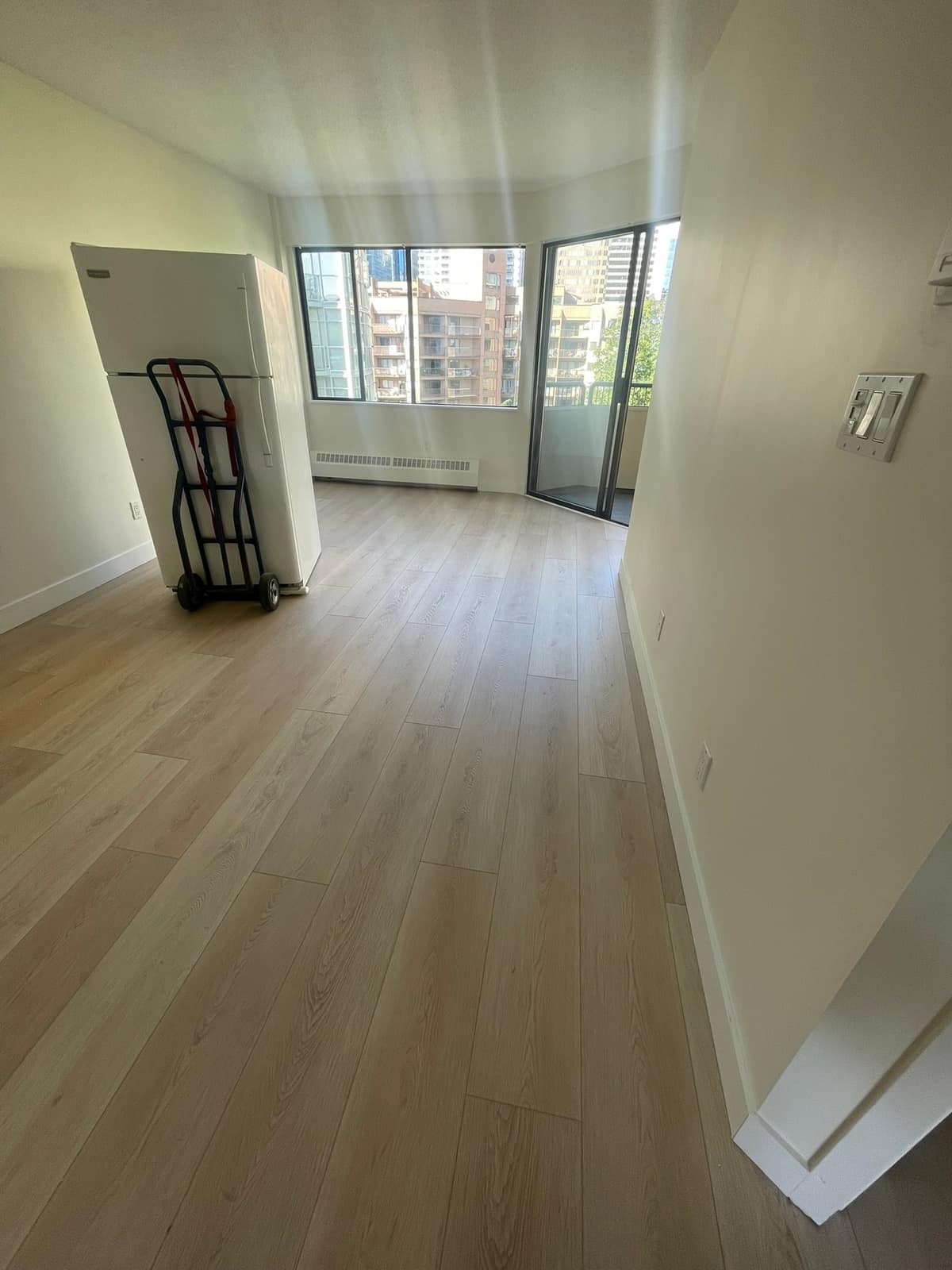 Laminate flooring installed in a Vancouver home