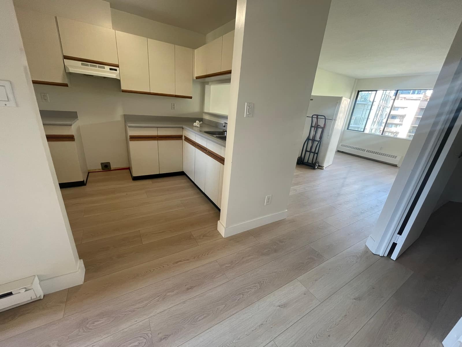 Laminate flooring installed in a Vancouver home