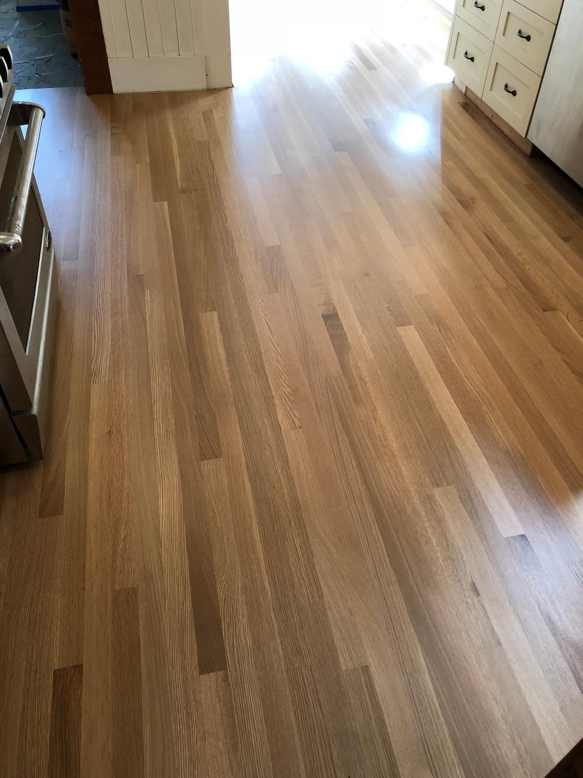 Two-and-a-quarter-inch quarter-sawn solid hardwood flooring