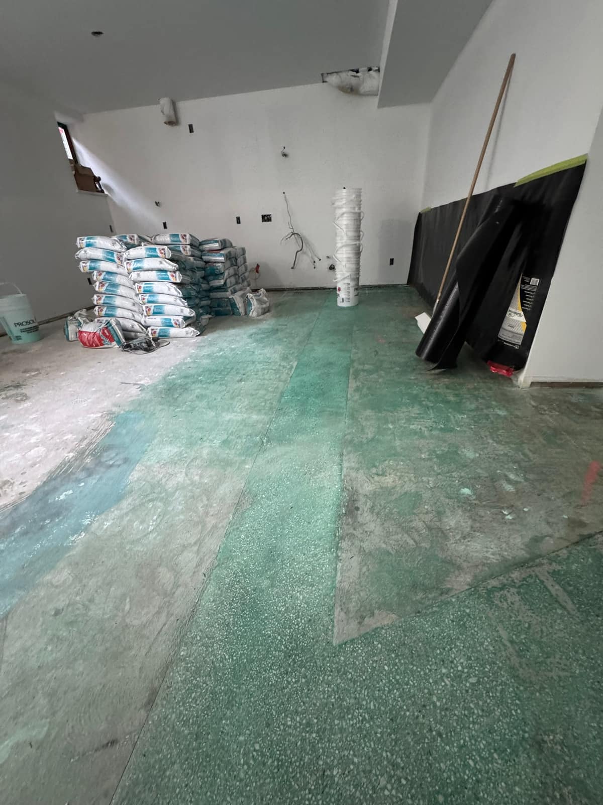 Self-levelling underlayment in a Point Grey home near UBC in Vancouver