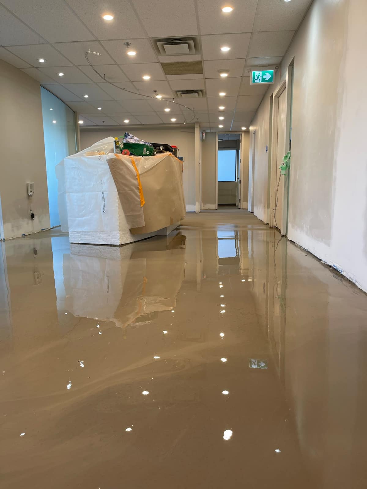 Commercial vinyl flooring installed in a Vancouver office