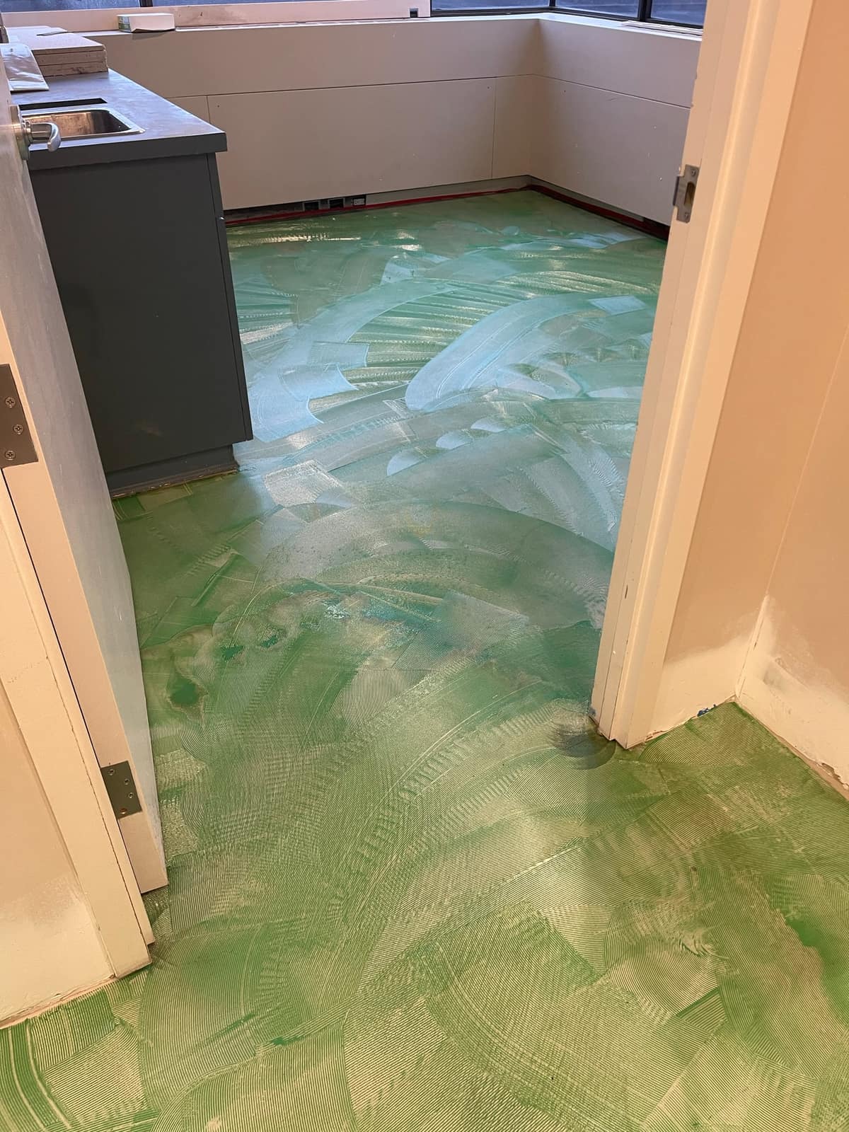 Commercial vinyl flooring installed in a Vancouver office