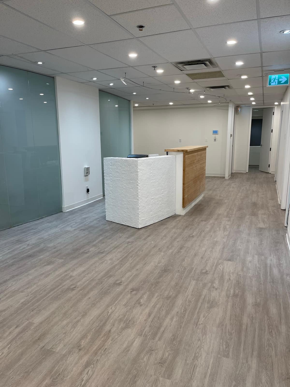 Commercial vinyl flooring installed in a Vancouver office