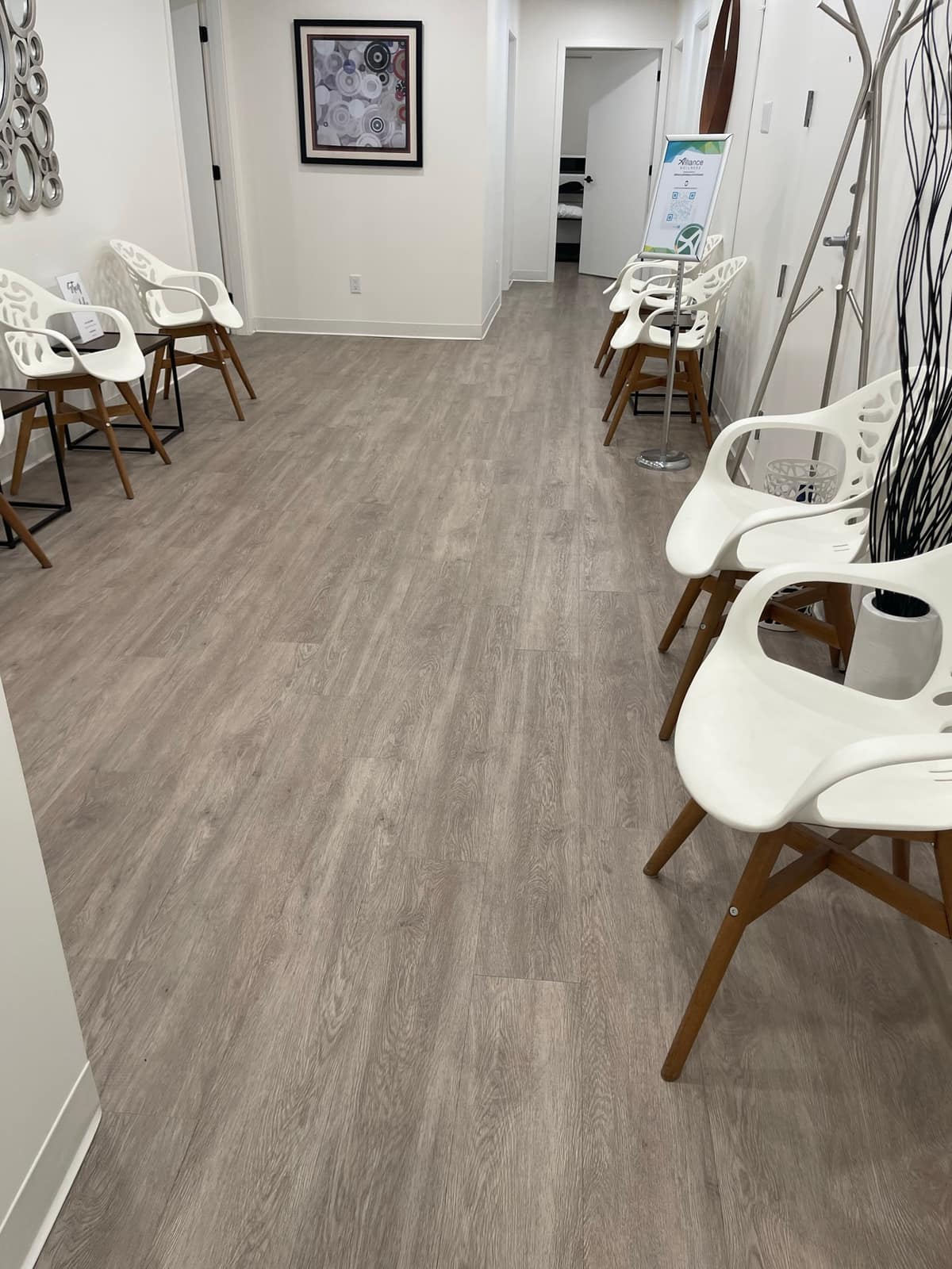 Commercial vinyl flooring installed in a Vancouver office