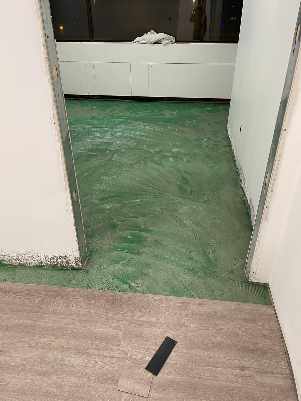 Commercial vinyl flooring installed in a Vancouver office