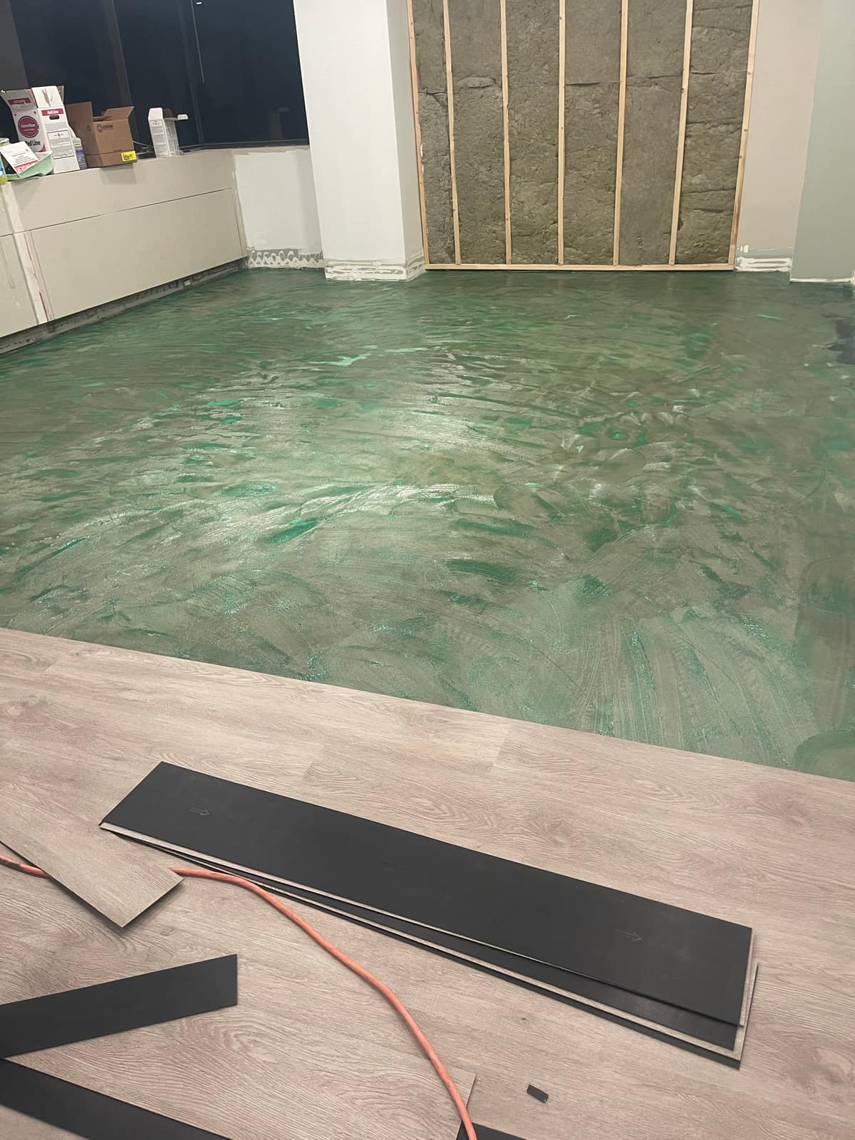 Commercial vinyl flooring installed in a Vancouver office