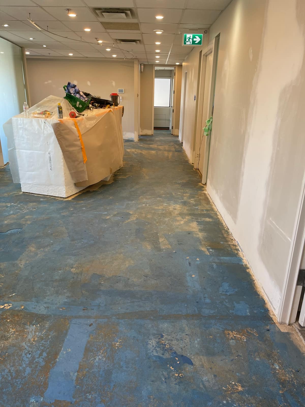 Commercial vinyl flooring installed in a Vancouver office