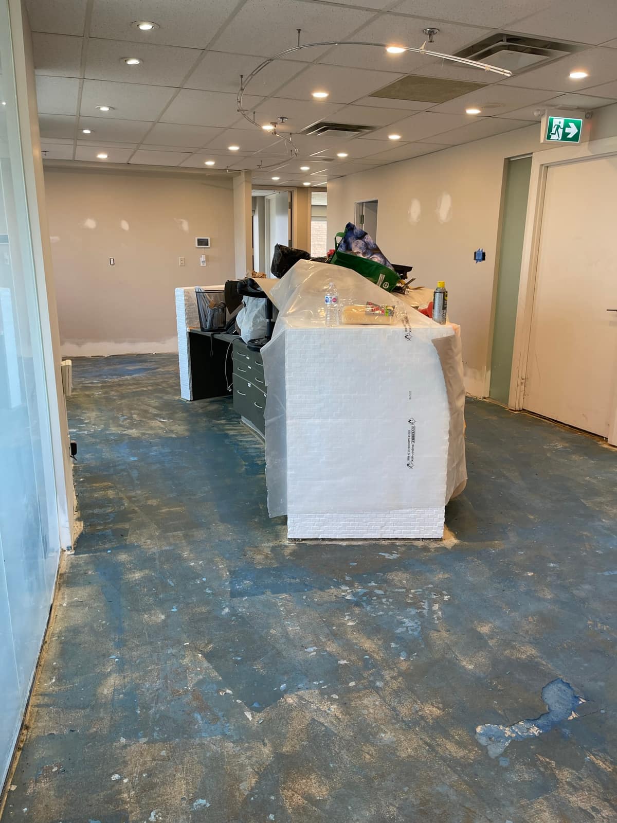 Commercial vinyl flooring installed in a Vancouver office