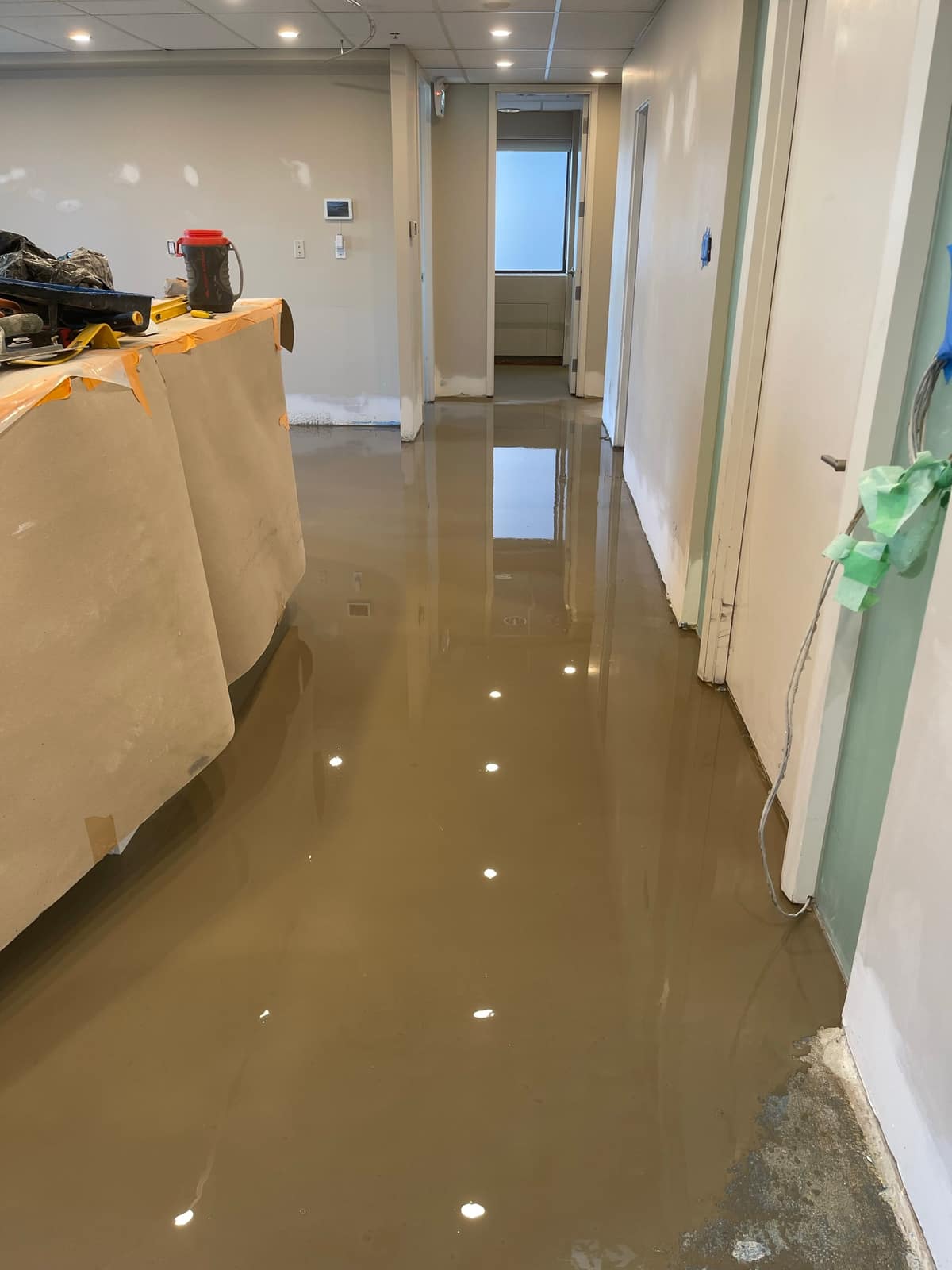 Commercial vinyl flooring installed in a Vancouver office