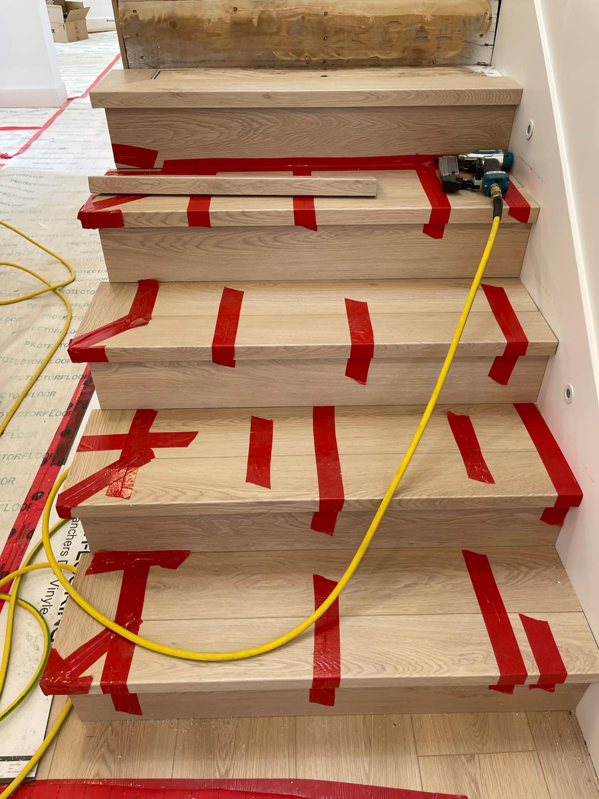 Vinyl-clad stairs installed in a New Westminster home