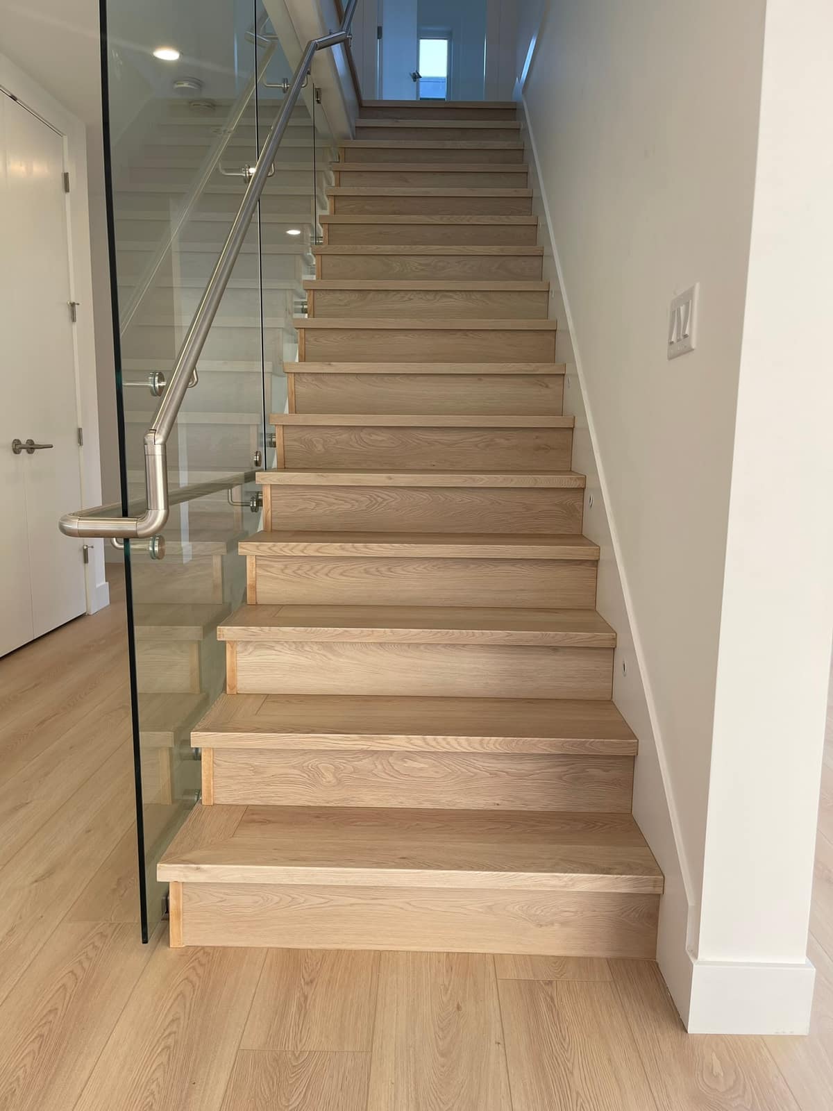 Vinyl-clad stairs installed in a New Westminster home